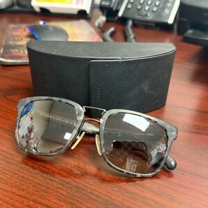Prada PR 14TS VH34P0 Grey Havana Square Sunglasses